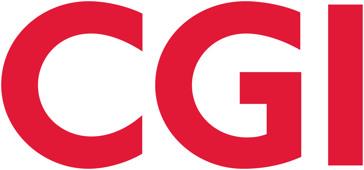 The cgi logo written in red color.